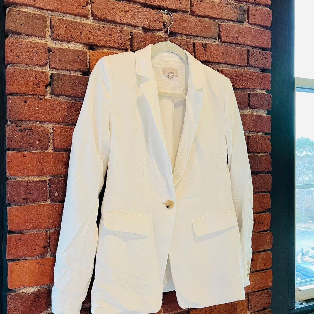 Loft White Blazer